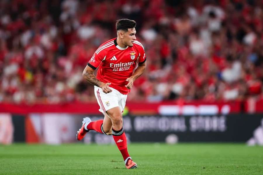 Gonçalo Oliveira ao serviço do Benfica, na pré-temporada