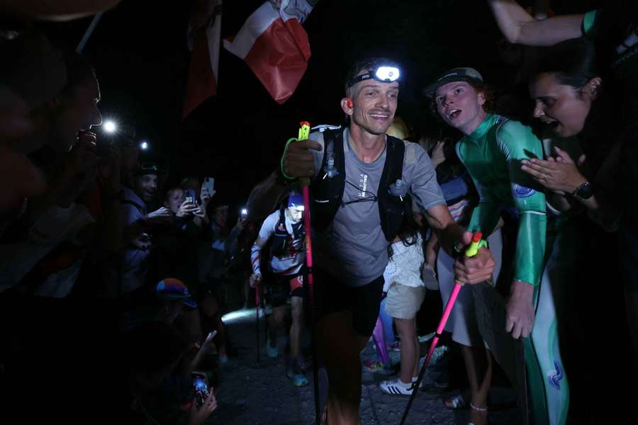 Mathieu Blanchard sur l'UTMB 2024.