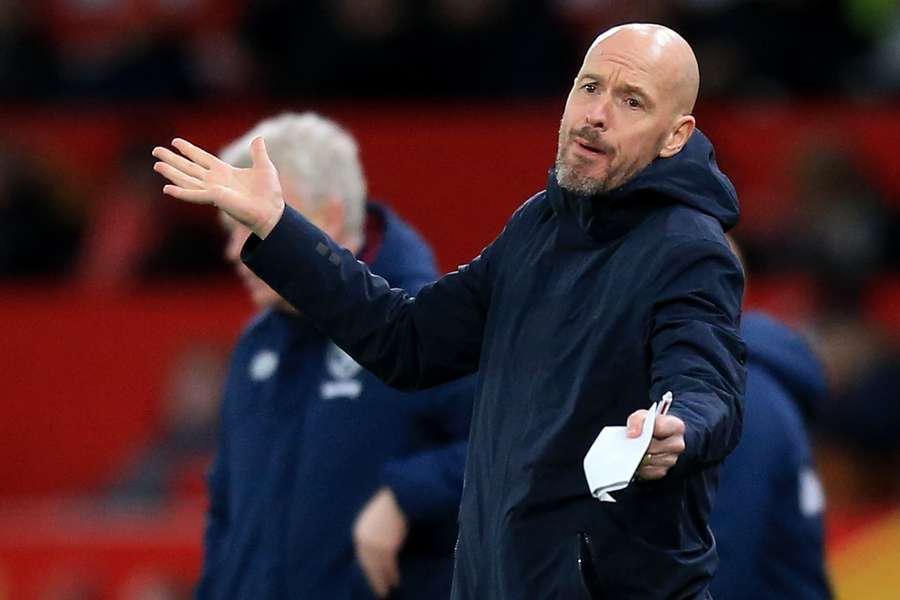 Erik ten Hag havde en frustrerende eftermiddag på Anfield Road