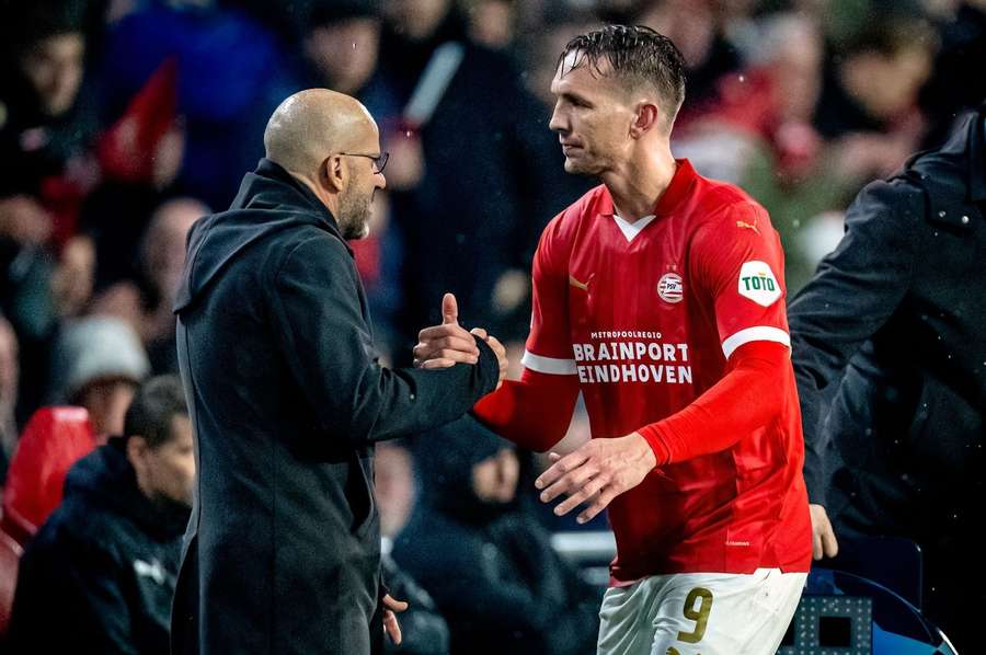 Peter Bosz a Luuk de Jong.