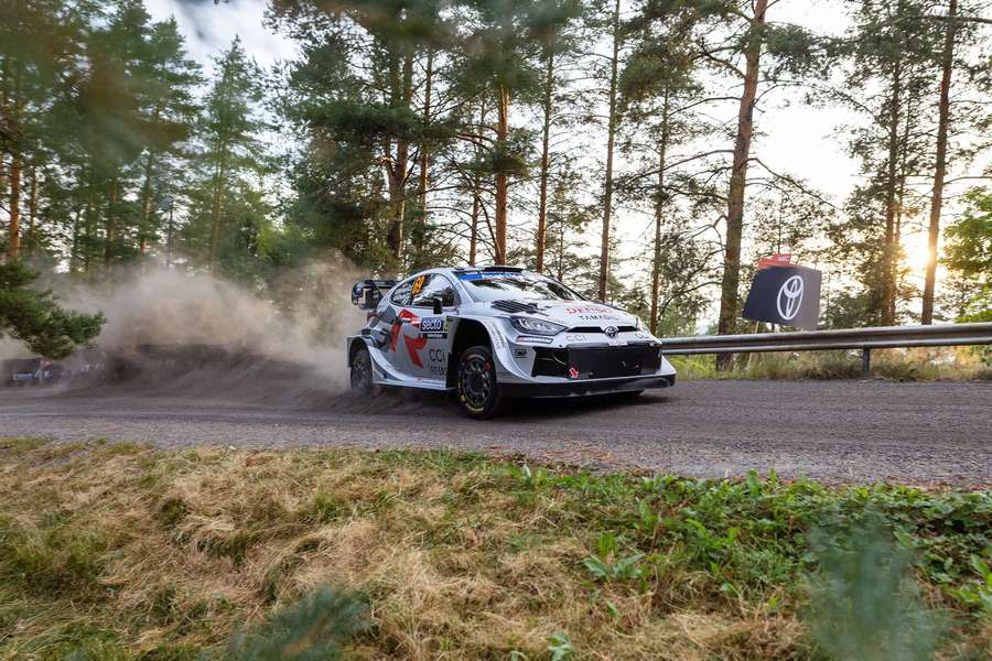 Kalle Rovanpera in action on the special stage