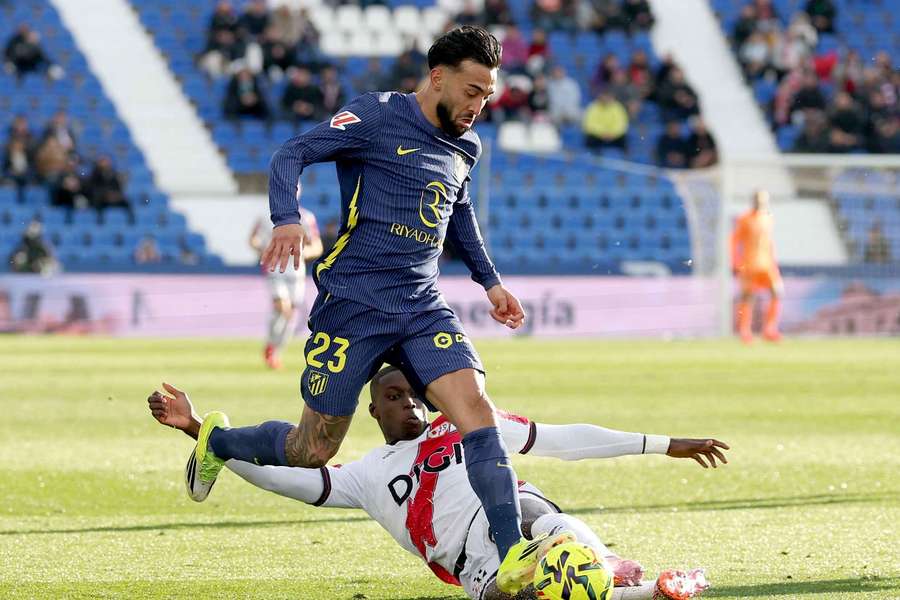 Nico González, durante el partido ante el Rayo Vallecano