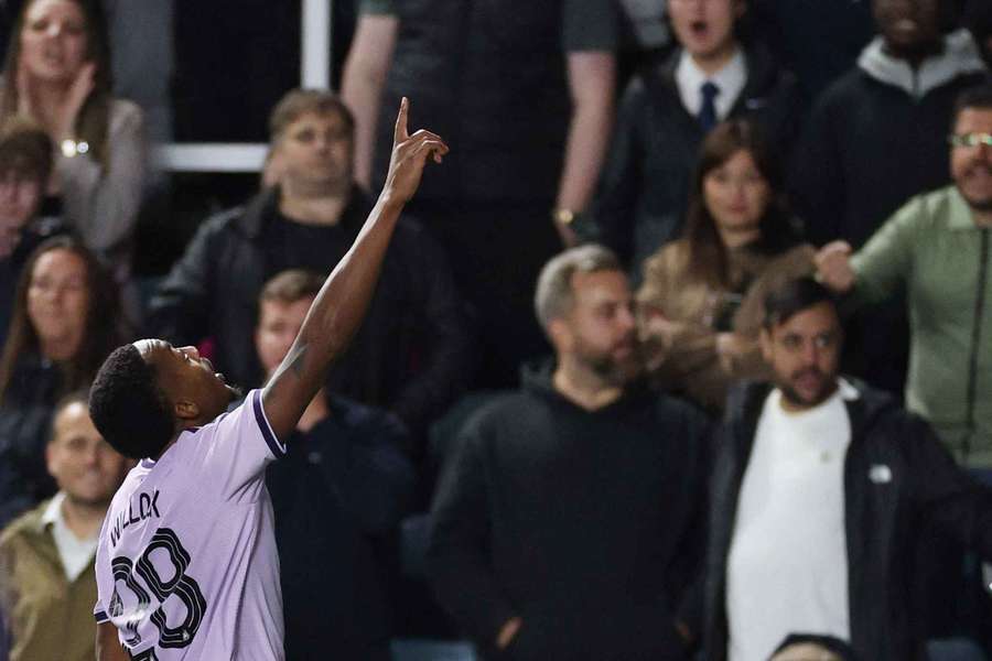 Joe Willock celebrates his winner for Newcastle United Joe Willock celebrates his winner for Newcastle United