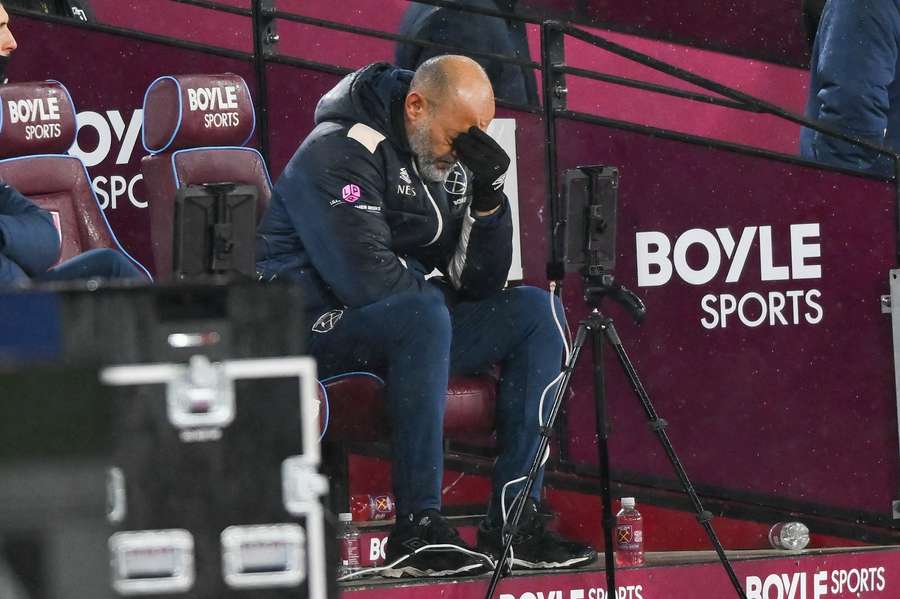 West Ham's Nuno Espirito Santo after the defeat by Nottingham Forest