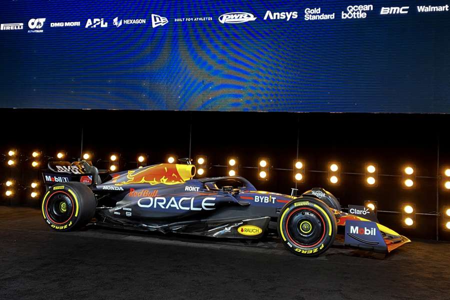 Red Bull unveils the RB19 car in a partnership with Ford during a launch event in New York City
