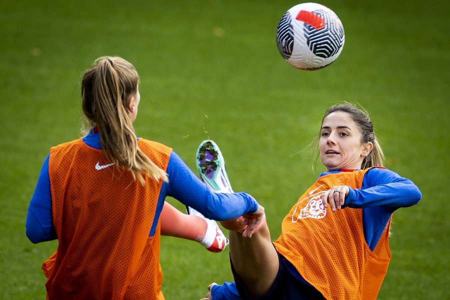 Danielle van de Donk tijdens de training van afgelopen zondagmiddag