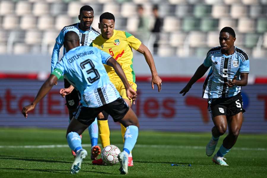 Benin's defender Yohan Roche scores