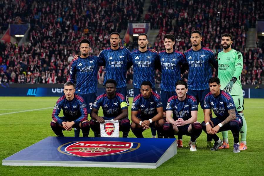 11 del Arsenal ante el Slavia Praga en Champions 11 del Arsenal ante el Slavia Praga en Champions