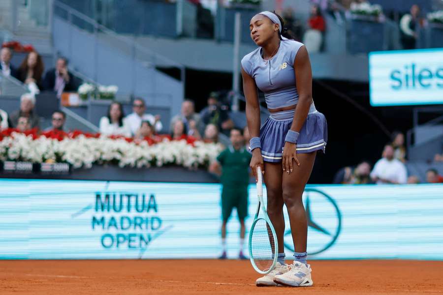 Gauff, frustrada en la final.
