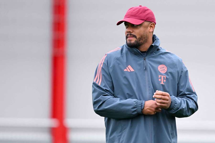 Vincent Kompany no treino de terça-feira Vincent Kompany no treino de terça-feira