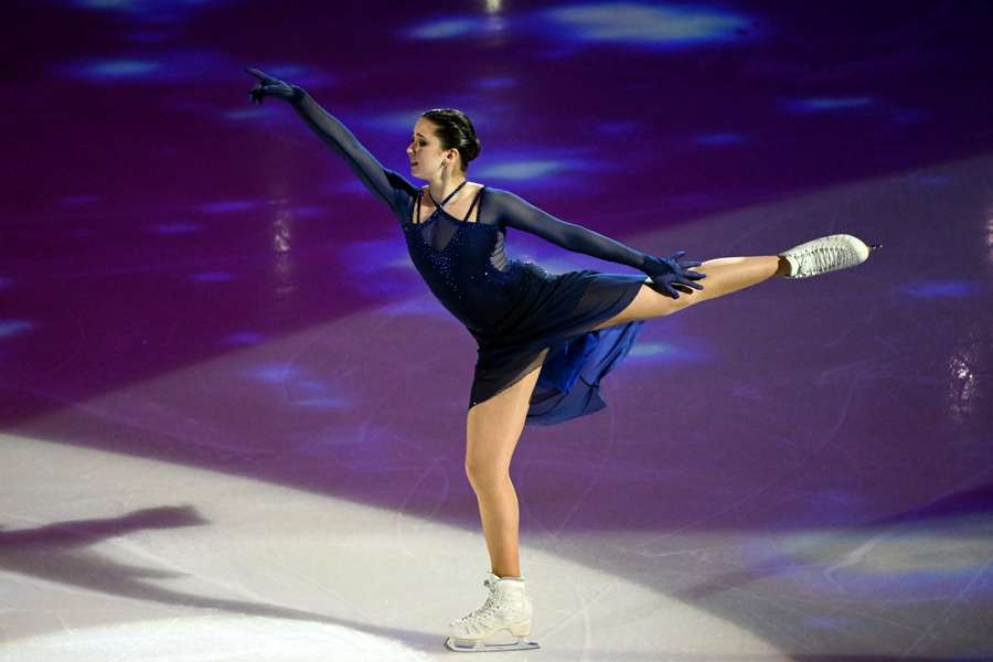 Russia's figure skater Kamila Valieva takes part in a show at the CSKA arena in Moscow on February 14, 2023 Russia's figure skater Kamila Valieva takes part in a show at the CSKA arena in Moscow on February 14, 2023