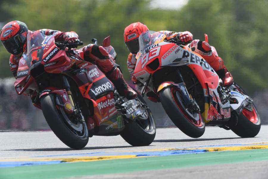 Bagnaia e Marquez a Le Mans