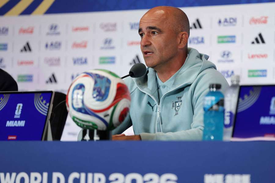 Portugal coach Roberto Martinez during a press conference
