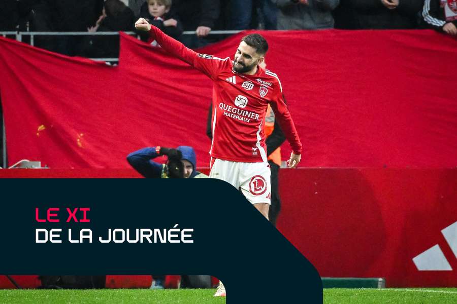 Romain Del Castillo célébrant l'un de ses buts cette saison.