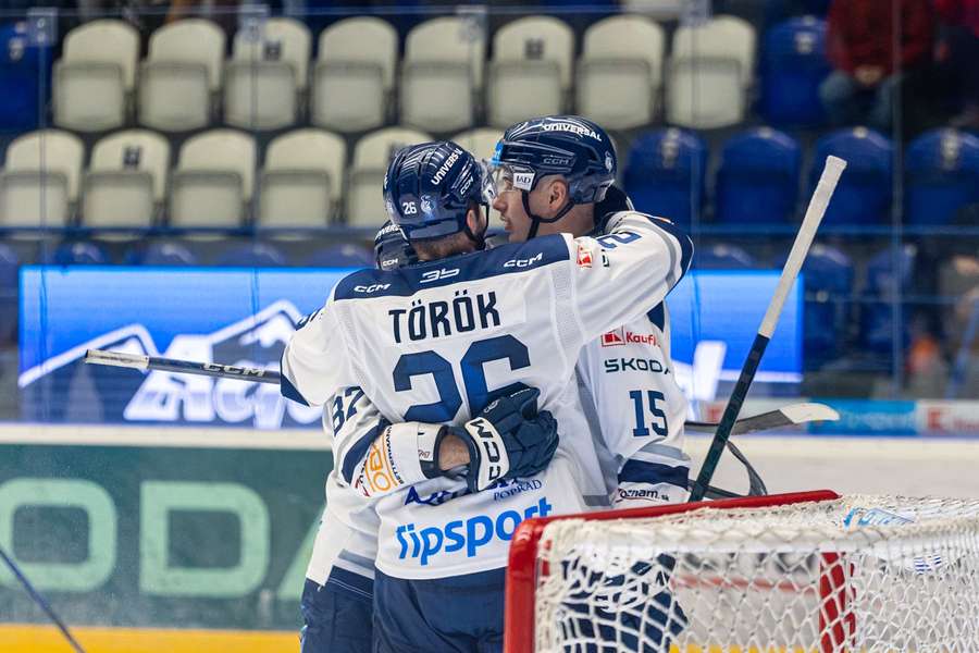 Popradská radosť z druhého gólu. Popradská radosť z druhého gólu.