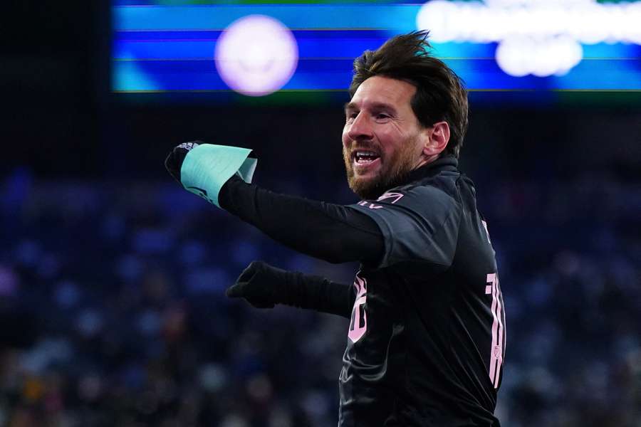 Messi slaví vítězný gól.