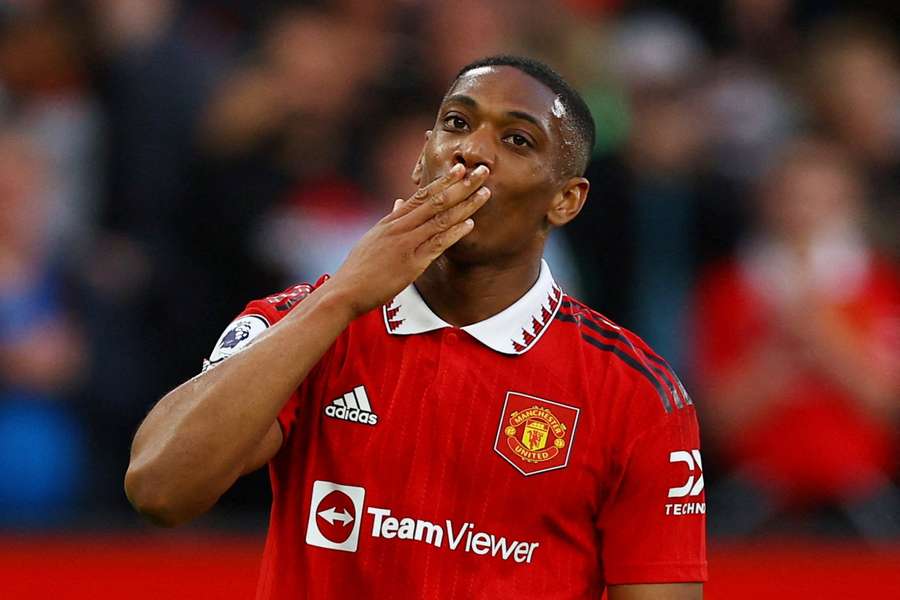 Anthony Martial scored six goals in 21 games for Manchester United in the Premier League