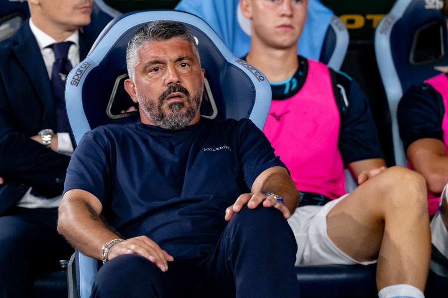 Gennaro Gattuso looks on during the Coppa Italia match between Lazio and Mantova