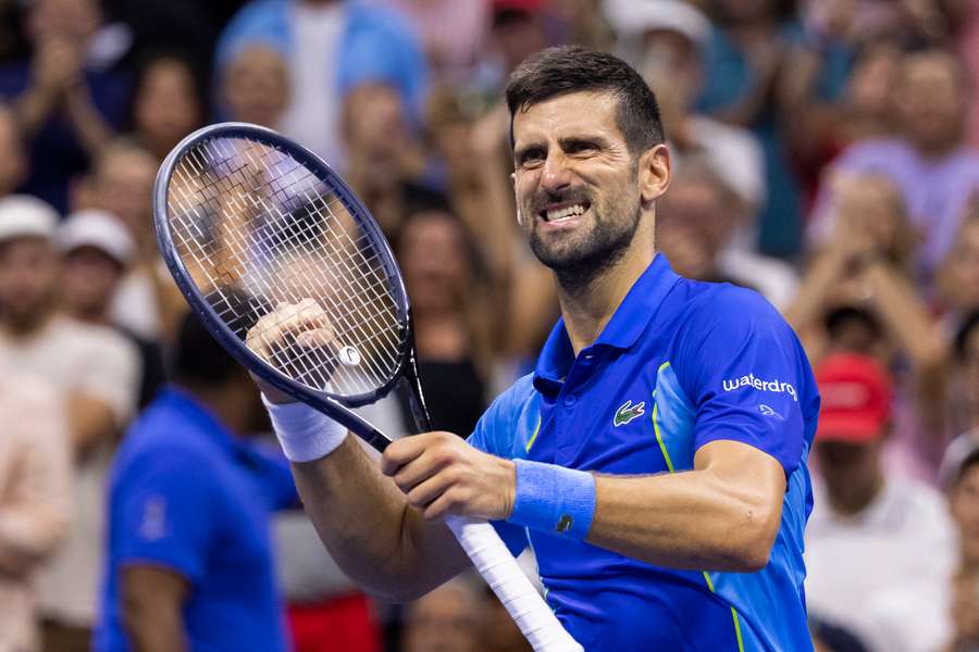Djokovic celebra la victoria.