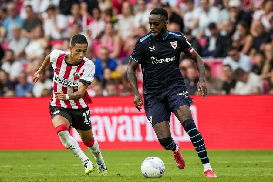 Iñaki Williams, en el amistoso contra el PSV