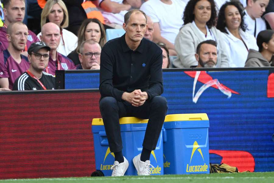 Thomas Tuchel looks on during England's win over Andorra