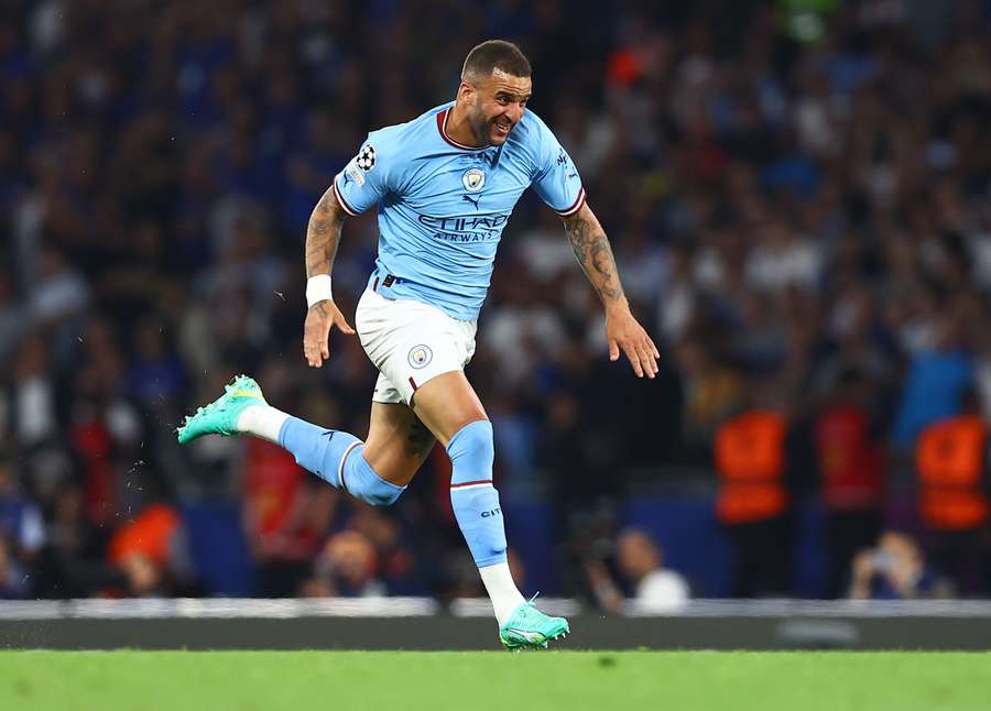 Kyle Walker na het laatste fluitsignaal van de Champions League-finale