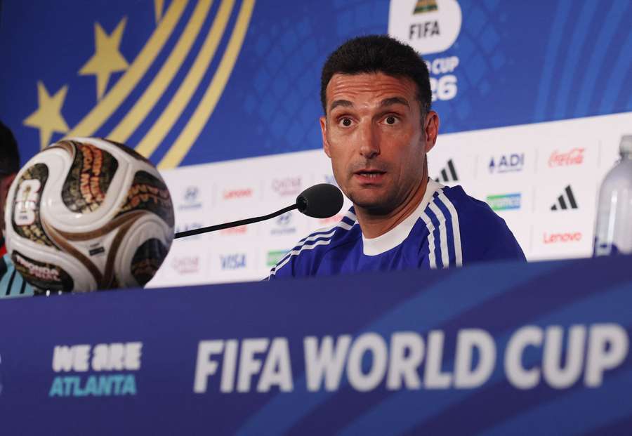 Scaloni falou com a imprensa em Atlanta antes da final Scaloni falou com a imprensa em Atlanta antes da final