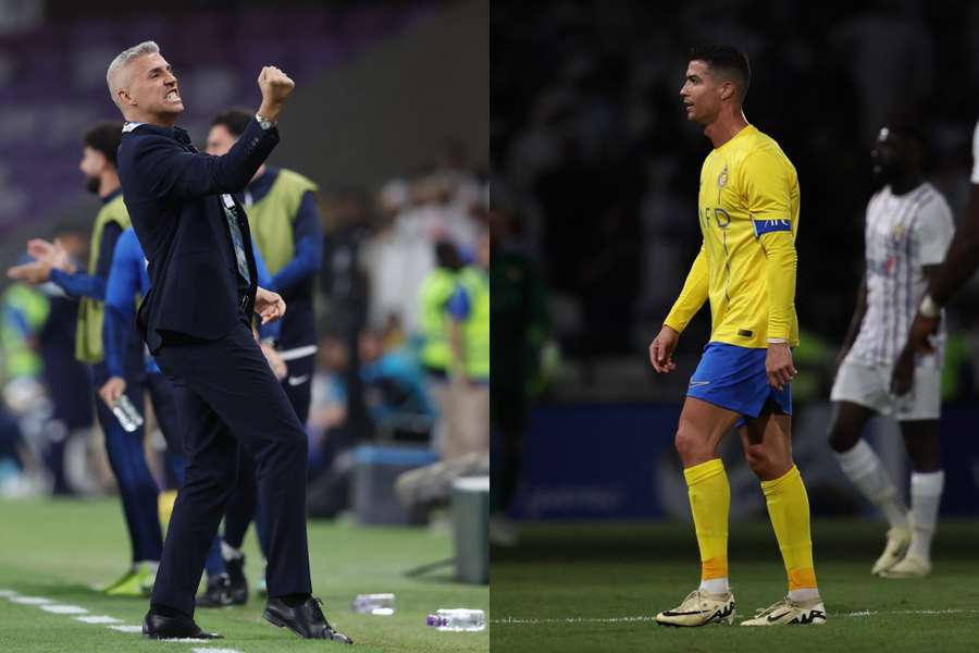 Hernan Crespo, antrenorul lui Al Ain, și Cristiano Ronaldo