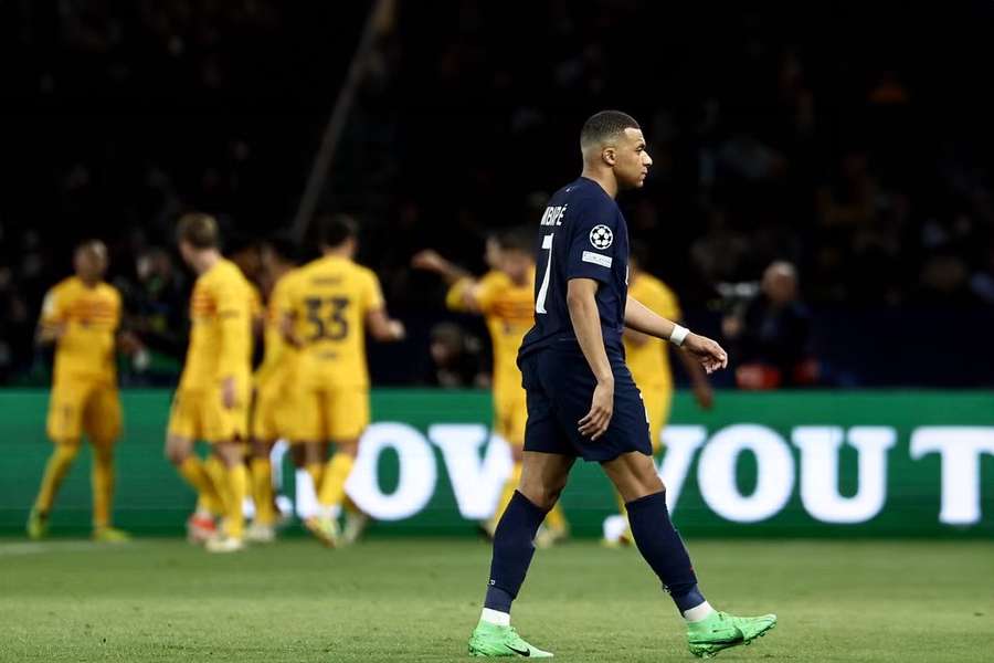 Kylian Mbappé se v prvním utkání čtvrtfinále Ligy mistrů proti Barceloně neprosadil.