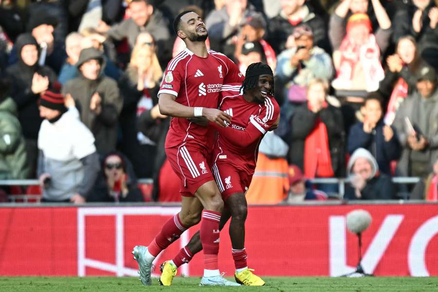 Gakpo und Frimpong beim Jubel nach dem 4:1.