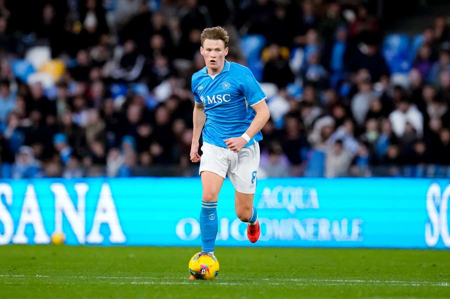 Scott McTominay in azione contro il Venezia