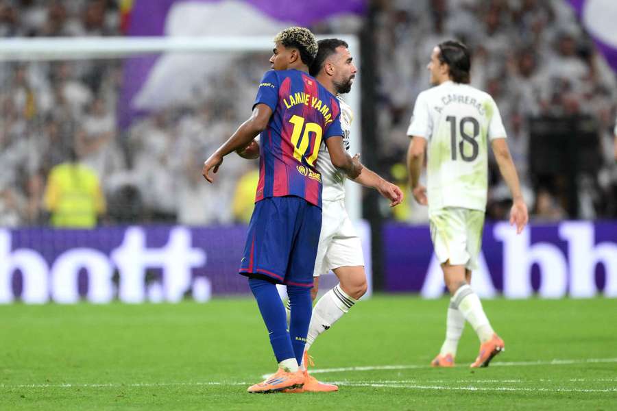 Lamine Yamal y Carvajal acabaron el Clásico discutiendo Lamine Yamal y Carvajal acabaron el Clásico discutiendo