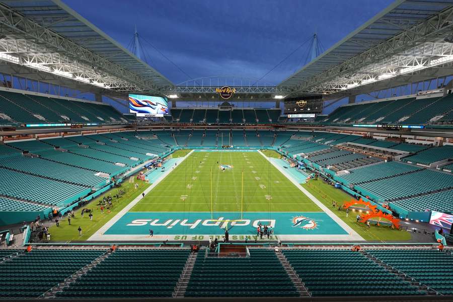 O Hard Rock Stadium em Miami, Flórida, terá capacidade para 80.000 espectadores.