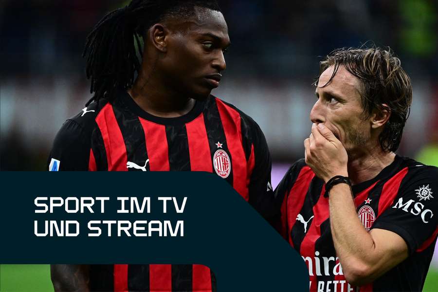 Sport live am Sonntag: Die AC Mailand um Rafael Leao und Luka Modric empfängt heute Abend die AS Rom. Sport live am Sonntag: Die AC Mailand um Rafael Leao und Luka Modric empfängt heute Abend die AS Rom.