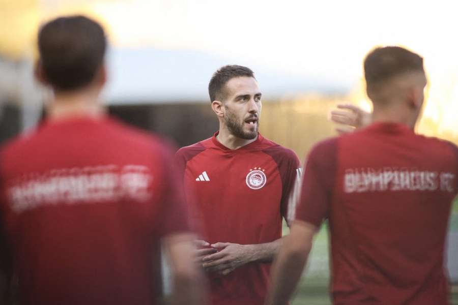 L'Olympiakos à l'entraînement.