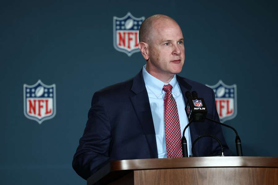 Homeland Security special agent Eric DeLaune during a Super Bowl LIX press conference (2025)