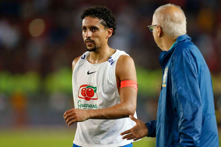 Marquinhos and his coach