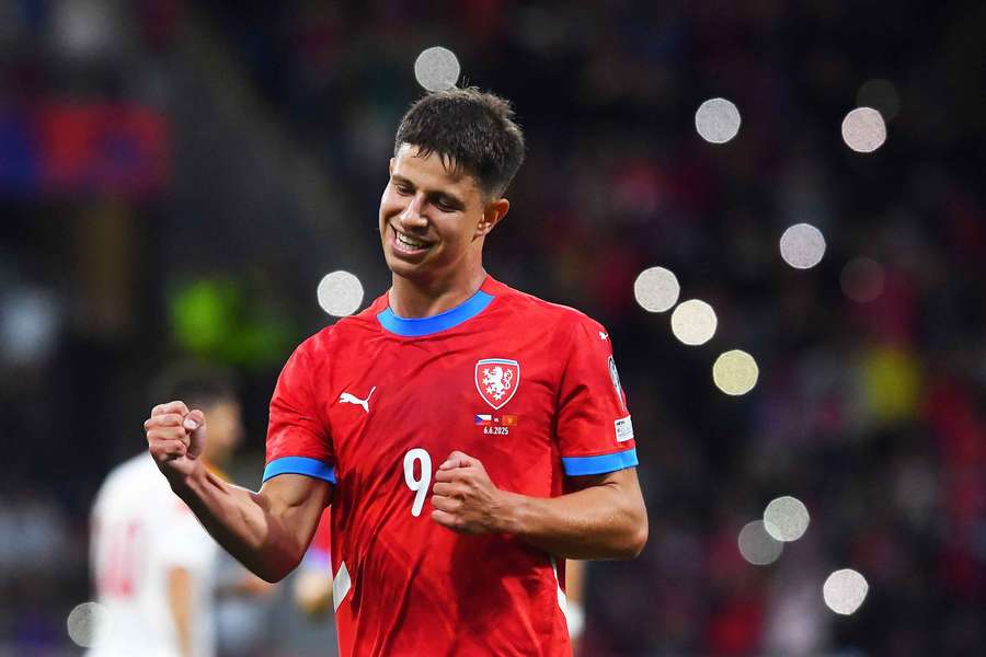 Hložek v reprezentačních barvách.