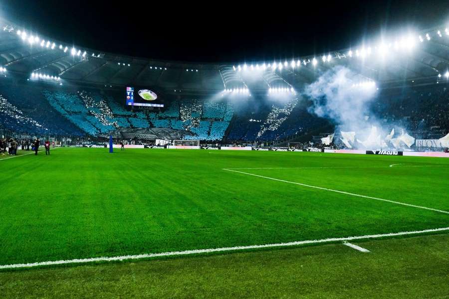 Stadio Olimpico tijdens de kwartfinale van de Coppa Italia