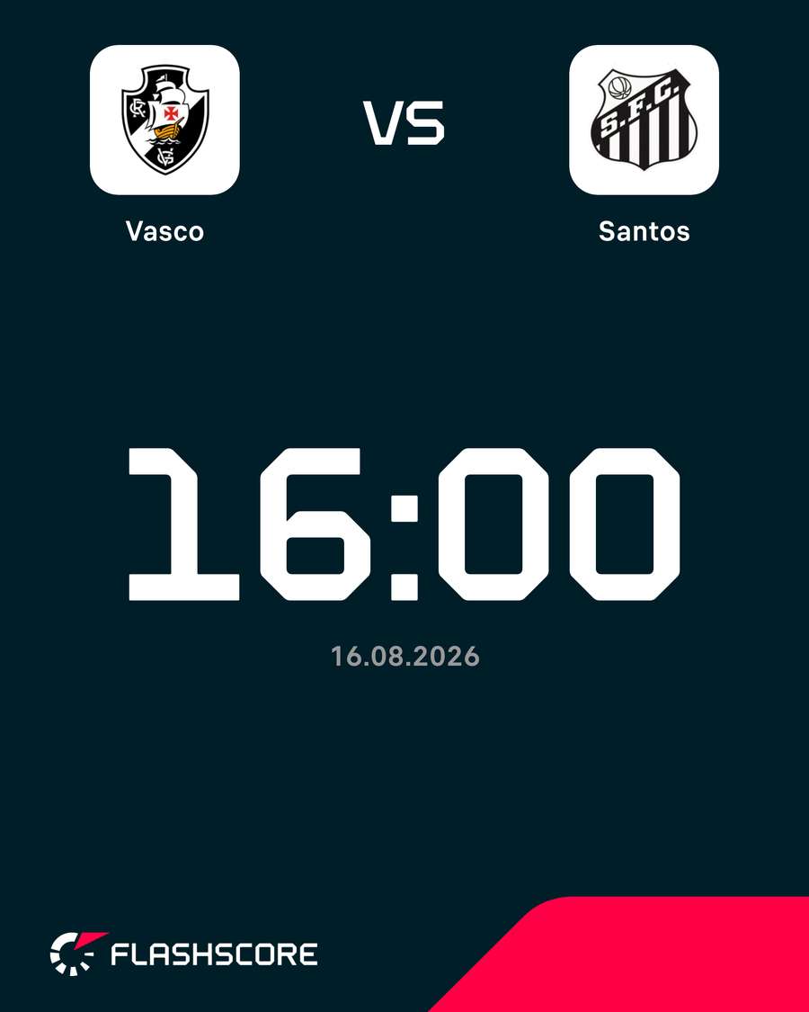 Vasco e Santos estão no Z4 com mesmo número de pontos