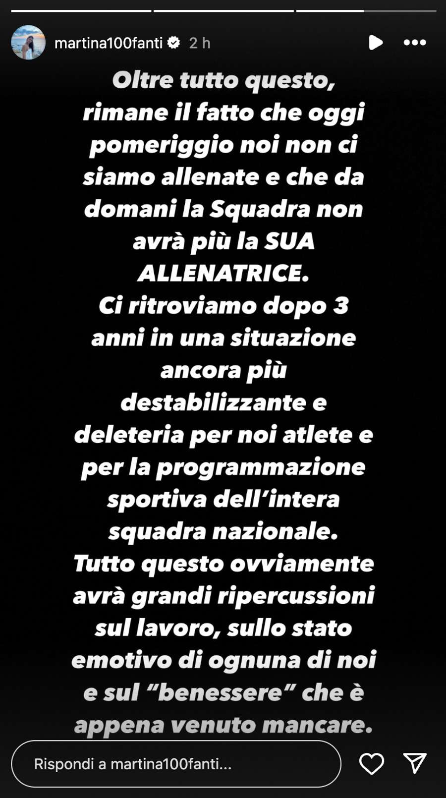 Il messaggio di Centofanti