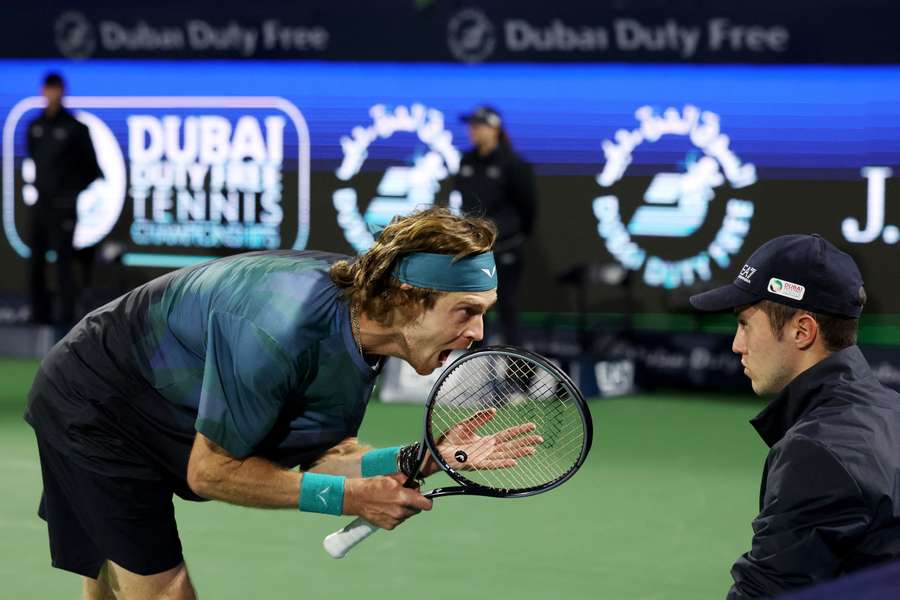 Rublev lost his temper with a line judge and paid the price