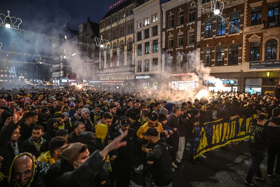 Maccabi Tel Aviv fans before Thursday's match