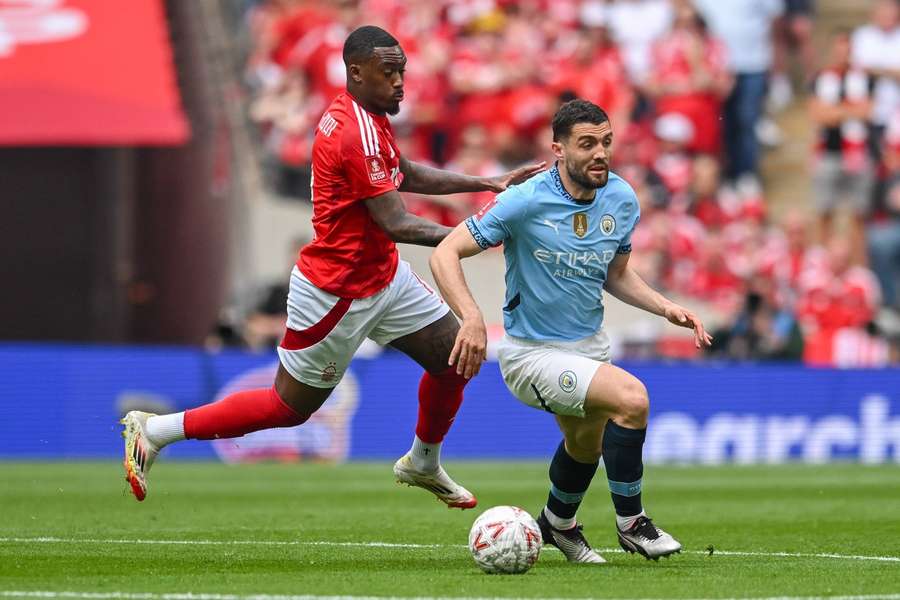 Man City's Mateo Kovačić during the semifinal match Emirates Fa Cup at Wembley Stadium Man City's Mateo Kovačić during the semifinal match Emirates Fa Cup at Wembley Stadium