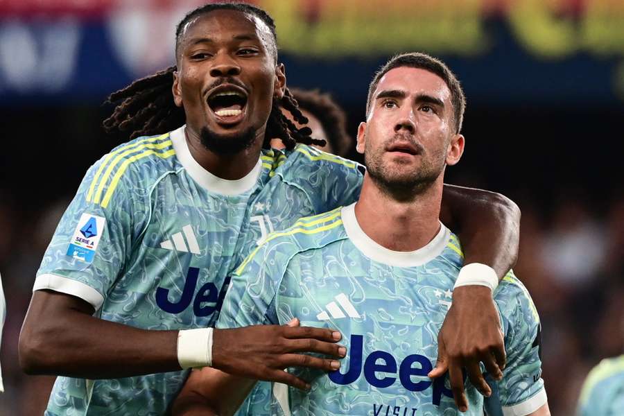 Dusan Vlahovic durante il match Genoa-Juventus