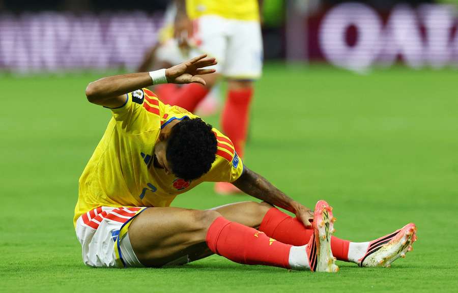 Luis Diaz reacts after his goal is disallowed