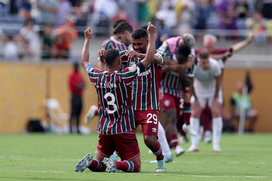 Fluminense celebrate their win