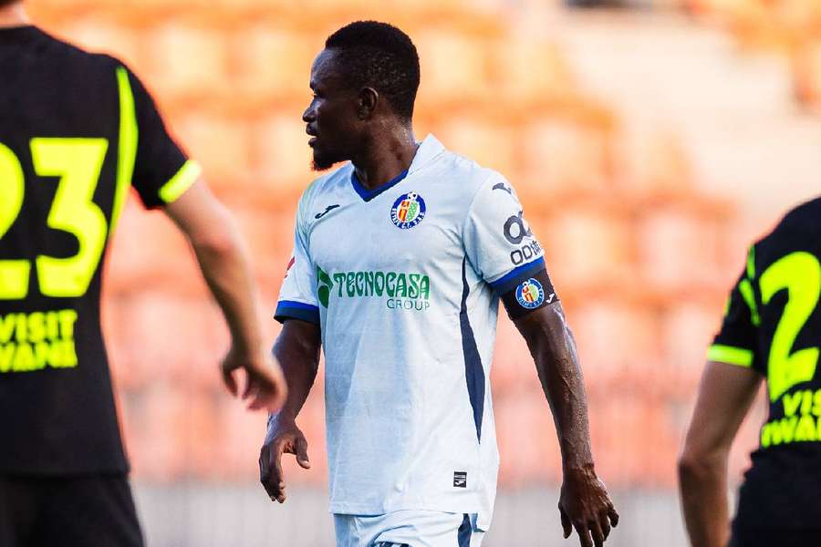 Djené, durante el Atleti-Getafe