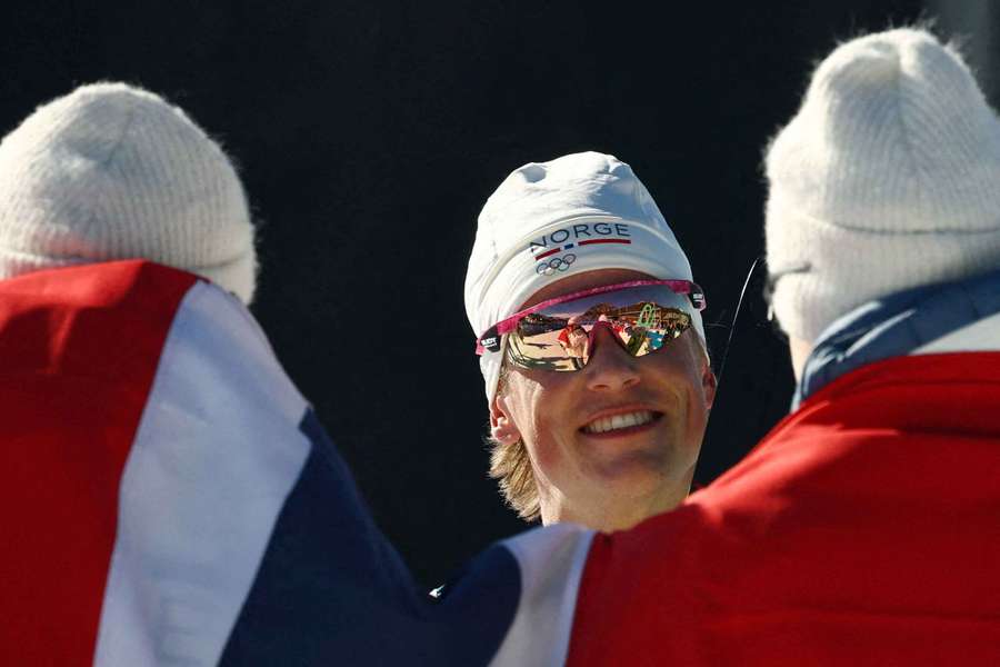 Johannes Hösflot Kläbo hatte nach seinen Medaillen gut lachen. Johannes Hösflot Kläbo hatte nach seinen Medaillen gut lachen.