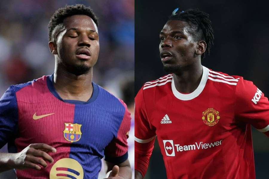 Ansu Fati și Paul Pogba